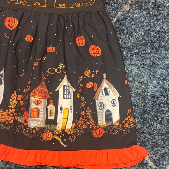 Mini Taylor Halloween Village Kids Costume Dress - Black and Orange - Picture 7 of 13